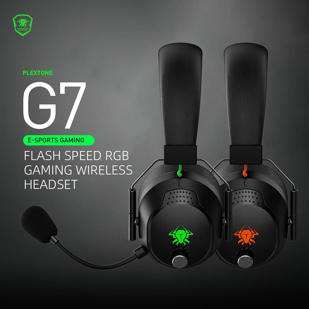 Tai nghe chụp tai bluetooth PLEXTONE G7 chống ồn esport - Headphone có mic gaming độ trễ thấp 45ms - Headphone không dây TWS RGB Âm Thanh 3D - 10