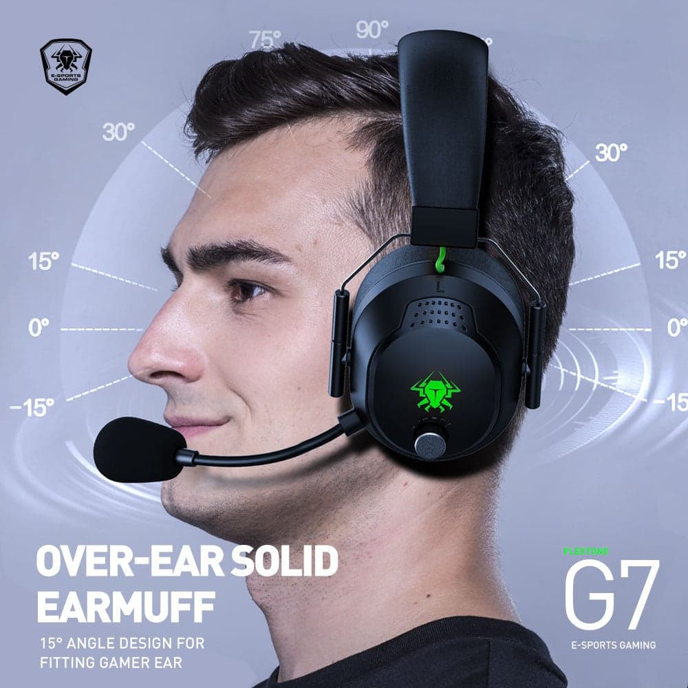 Tai nghe chụp tai bluetooth PLEXTONE G7 chống ồn esport - Headphone có mic gaming độ trễ thấp 45ms - Headphone không dây TWS RGB Âm Thanh 3D - 7