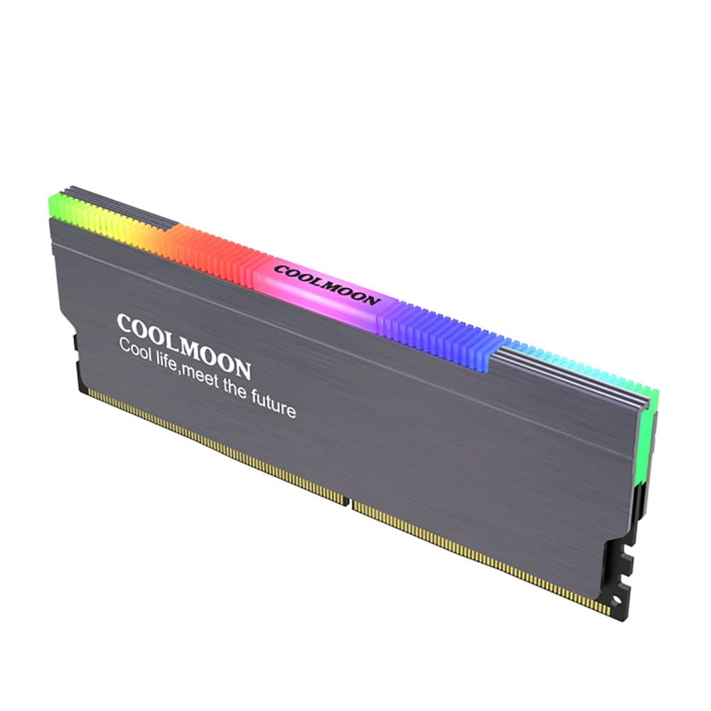 Tản nhiệt Ram Coolmoon ARGB RA-1 - Ốp tản nhiệt Ram A-RGB đồng bộ main sync led RGB - 3