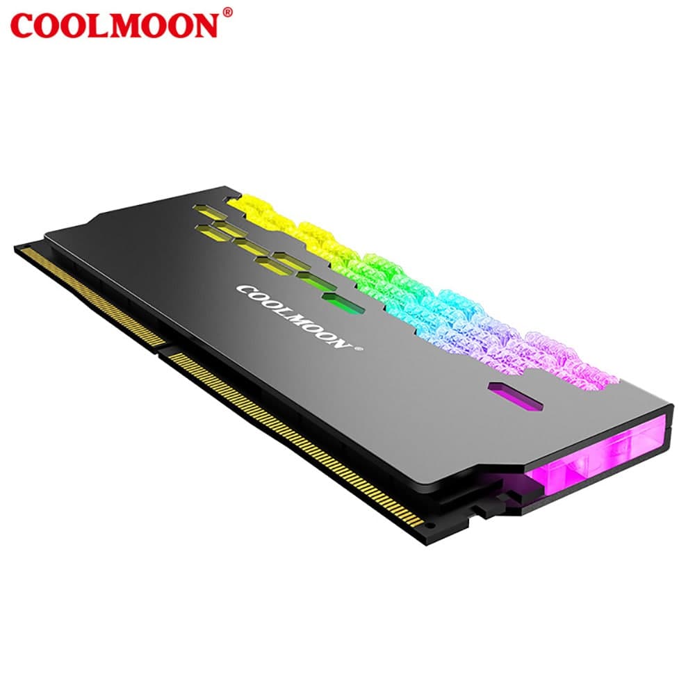 Tản nhiệt Ram Coolmoon ARGB RA-2 - Ốp tản nhiệt Ram A-RGB đồng bộ main sync led RGB - 7