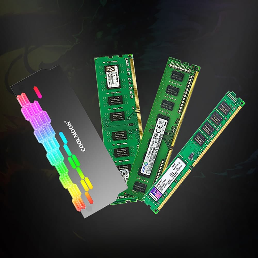 Tản nhiệt Ram Coolmoon ARGB RA-2 - Ốp tản nhiệt Ram A-RGB đồng bộ main sync led RGB - 3