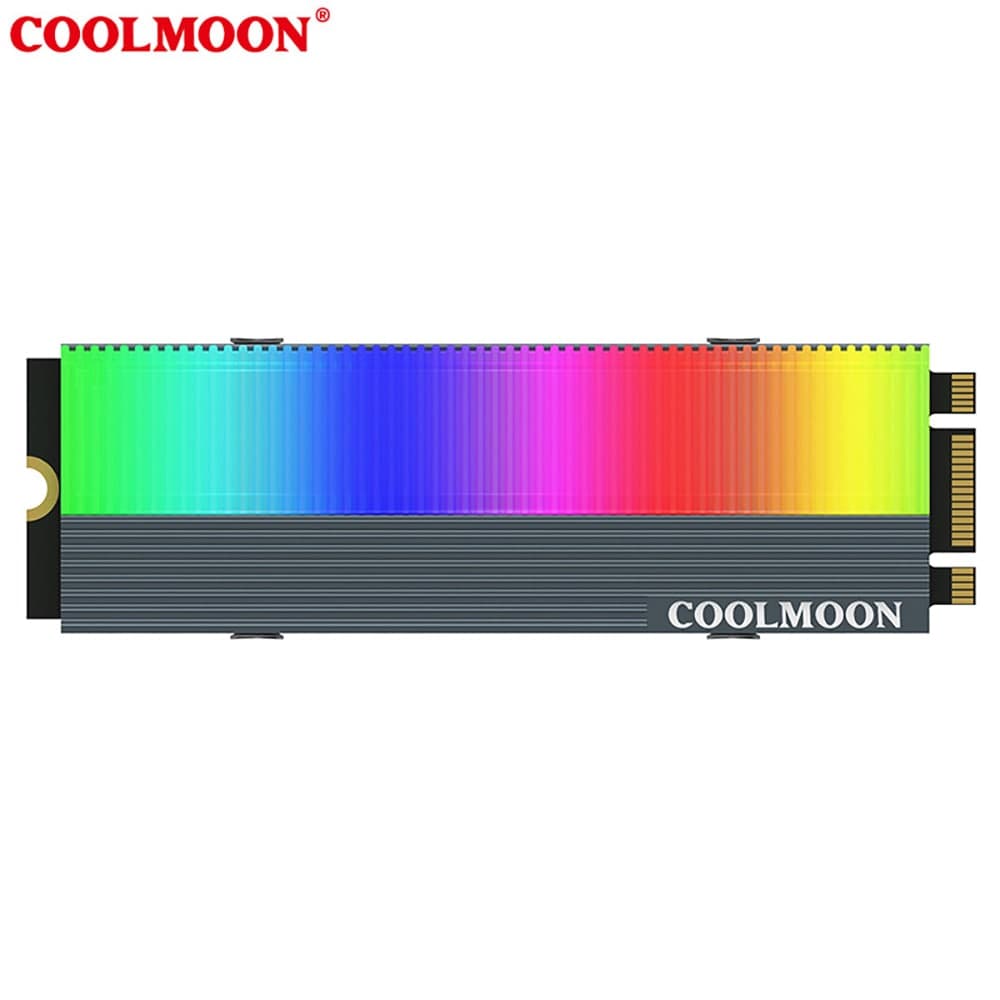 Ốp tản nhiệt SSD M2 Led ARGB Tản nhiệt ssd m2 nvme M.2 2280 cao cấp Coolmoon A-RGB - 7