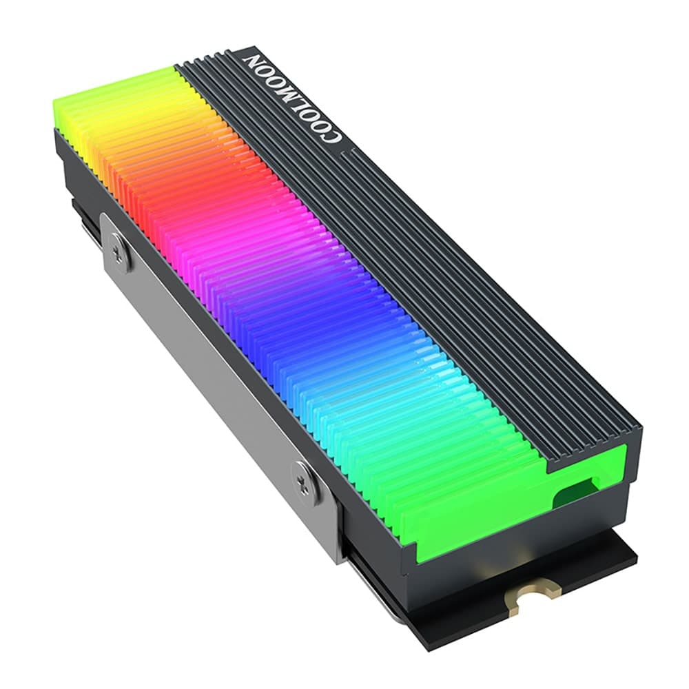 Ốp tản nhiệt SSD M2 Led ARGB Tản nhiệt ssd m2 nvme M.2 2280 cao cấp Coolmoon A-RGB - 6