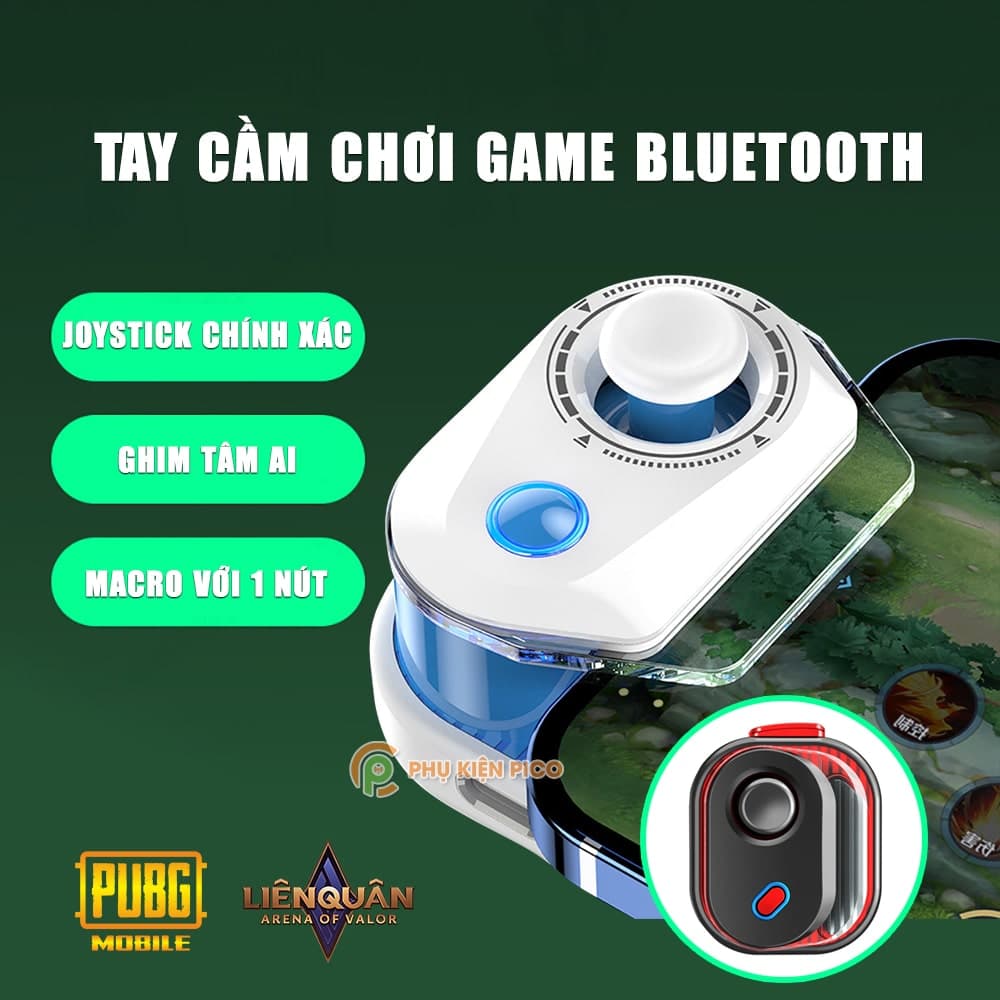 Tay cầm chơi game điện thoại bluetooth không dây - Joystick Gamepad chơi game pubg FREE FIRE Liên Quân Mobile H17