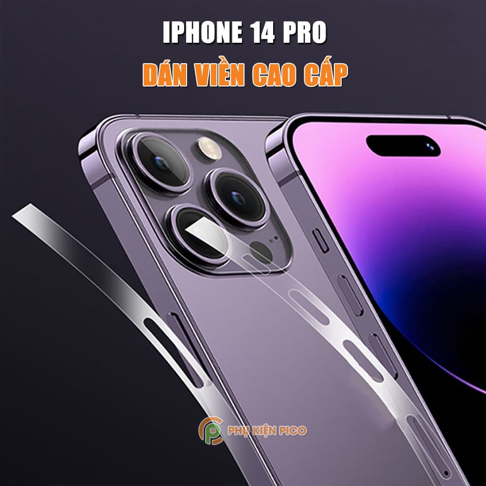 Dán viền Iphone 14 Pro trong suốt PPF tự phục hồi vết xước bộ 2 chiếc