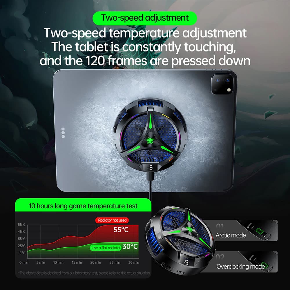 Quạt tản nhiệt Ipad máy tính bảng Plextone EX3 công nghệ sò lạnh siêu tản cỡ lớn - Tản nhiệt Samsung Tab Surface - 6