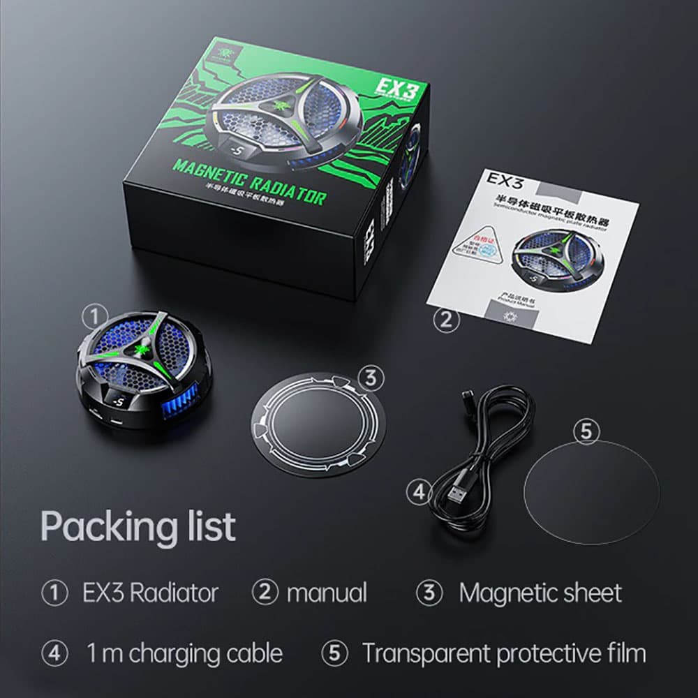 Quạt tản nhiệt Ipad máy tính bảng Plextone EX3 công nghệ sò lạnh siêu tản cỡ lớn - Tản nhiệt Samsung Tab Surface - 2