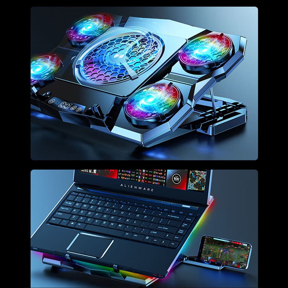 Quạt tản nhiệt laptop máy tính Z18 - Đế tản nhiệt laptop 17 inch - Giá đỡ Surface book pro - 9