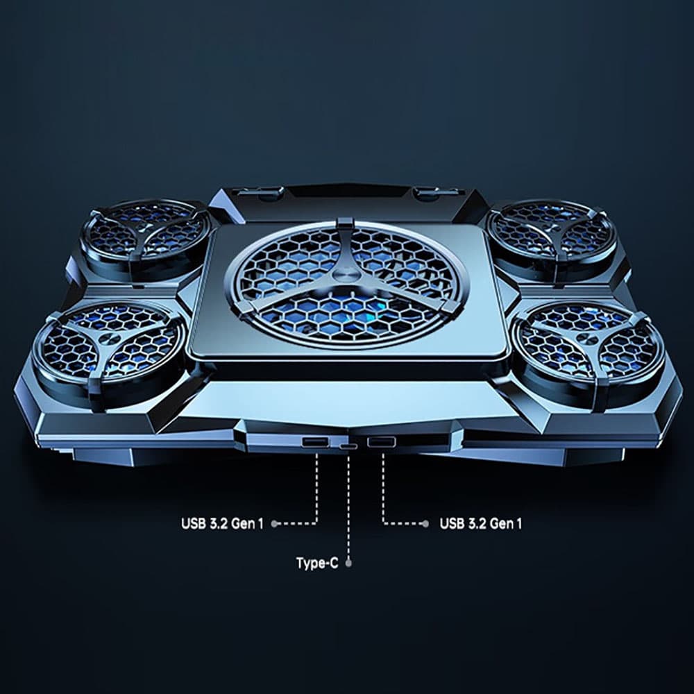 Quạt tản nhiệt laptop máy tính Z18 - Đế tản nhiệt laptop 17 inch - Giá đỡ Surface book pro - 6