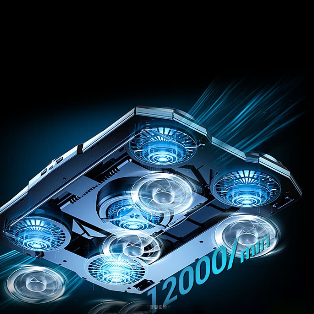 Quạt tản nhiệt laptop máy tính Z18 - Đế tản nhiệt laptop 17 inch - Giá đỡ Surface book pro - 7