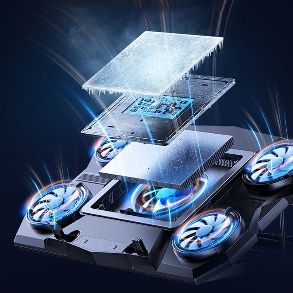 Quạt tản nhiệt laptop máy tính Z18 Pro - Đế tản nhiệt laptop 17 inch - Giá đỡ Surface book pro - 6