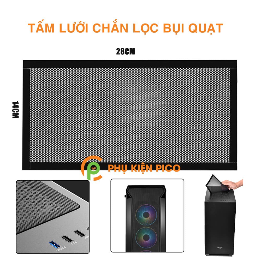 Tấm lưới chống bụi từ tính cho quạt tản nhiệt máy tính kích thước 14cm x 28cm
