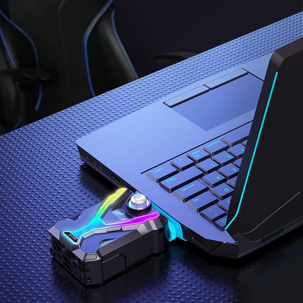 Quạt hút gió tản nhiệt laptop Cool Cooler - Quạt tản nhiệt máy tính xách tay Cooler Cold Ice Troll V6 Pro làm mát cực mạnh - 9