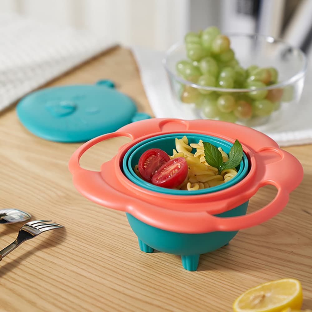 Bát ăn dặm thông minh 360 độ chống lật đổ thế hệ mới cho bé tập ăn - 8