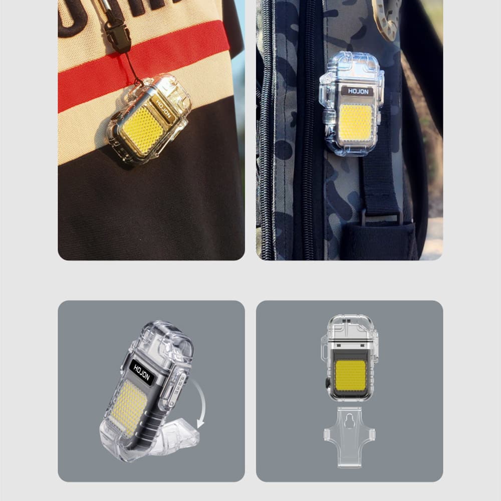 Bật lửa điện độc lạ sạc pin công nghệ điện tử tạo 4 tia plasma chống gió có đèn led chống nước - 10