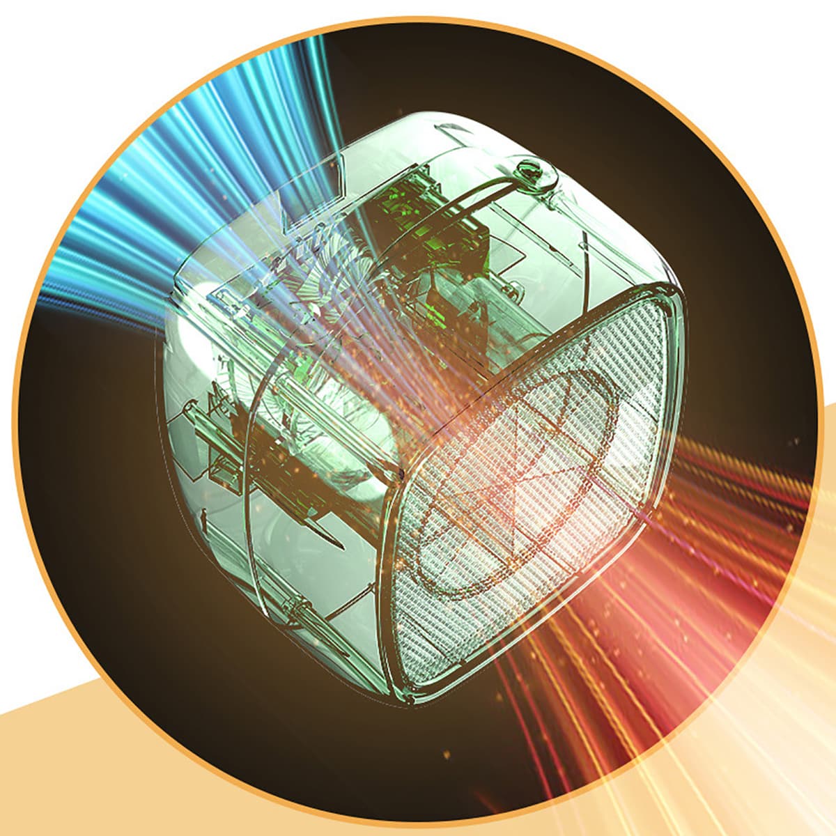 Quạt sưởi mini máy sưởi ấm để bàn mùa đông không mùi nhựa cho dân văn phòng siêu tiện lợi 500W - 4