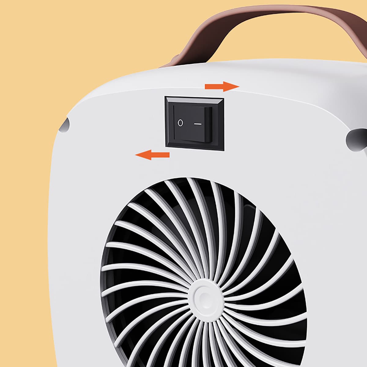 Quạt sưởi mini máy sưởi ấm để bàn mùa đông không mùi nhựa cho dân văn phòng siêu tiện lợi 500W - 3
