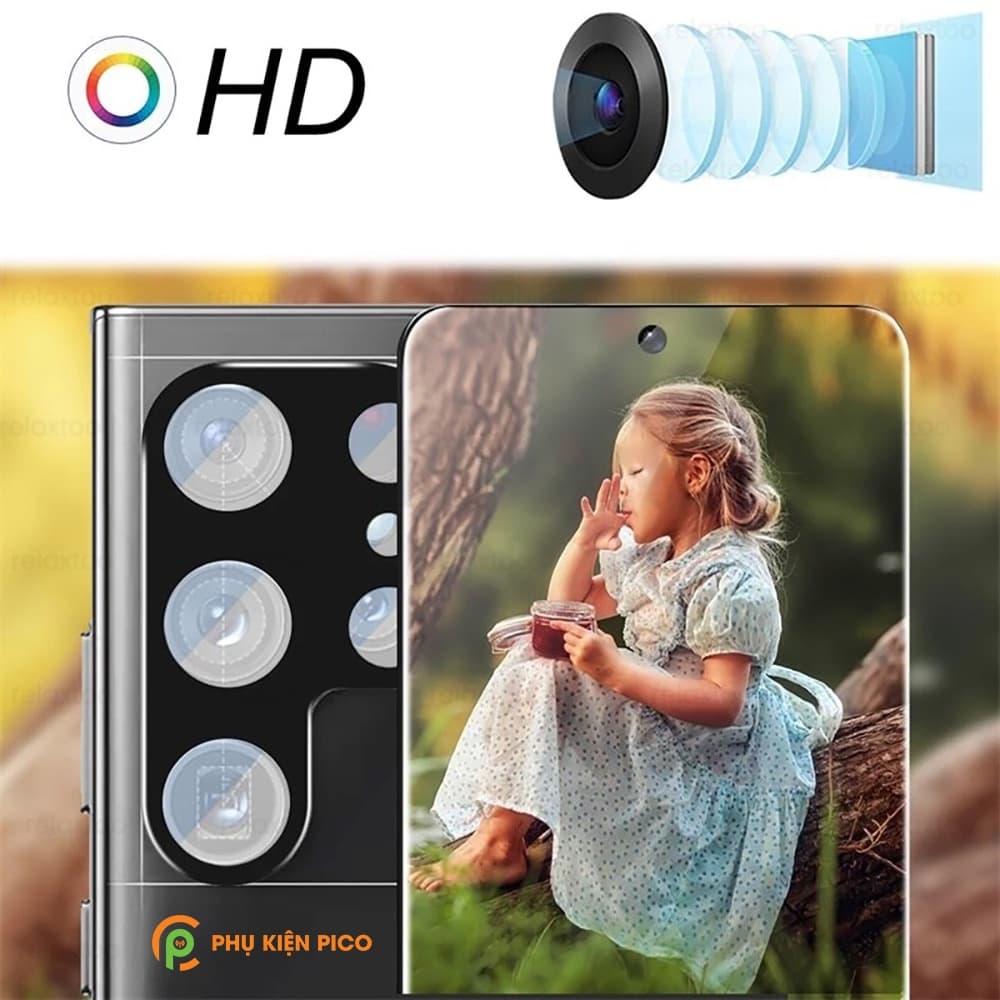 Cường lực camera Samsung Galaxy S23 Ultra thấu kính nổi 3D độ cứng 9H trong suốt - 8