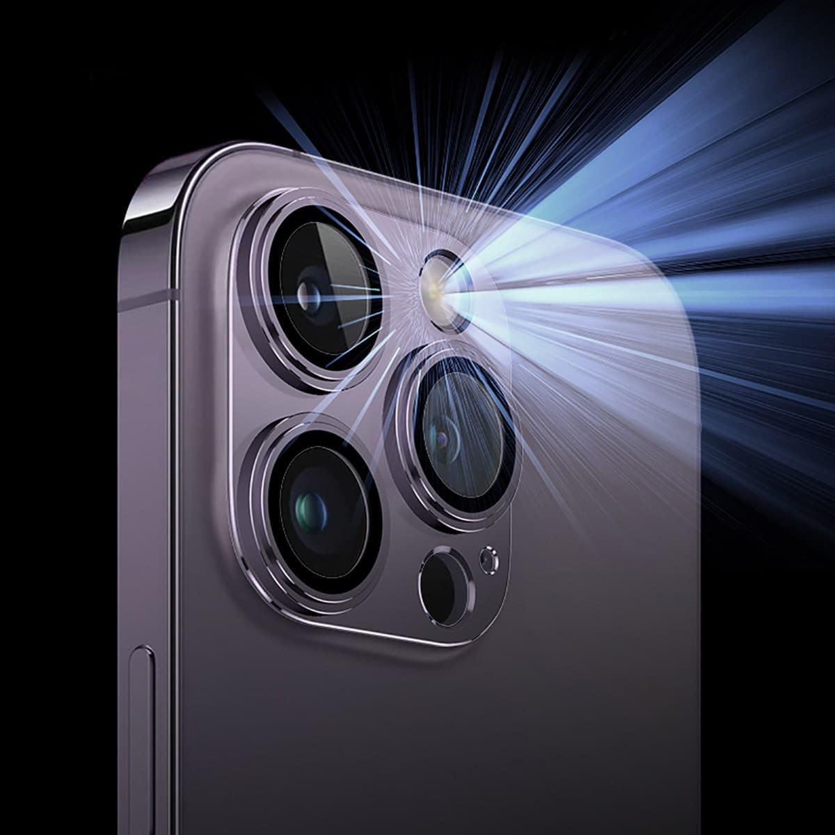 Dán camera Iphone 14 Pro 3D cao cấp - Khung nhôm bảo vệ camera Iphone 14 Pro kèm kính cường lực - 5