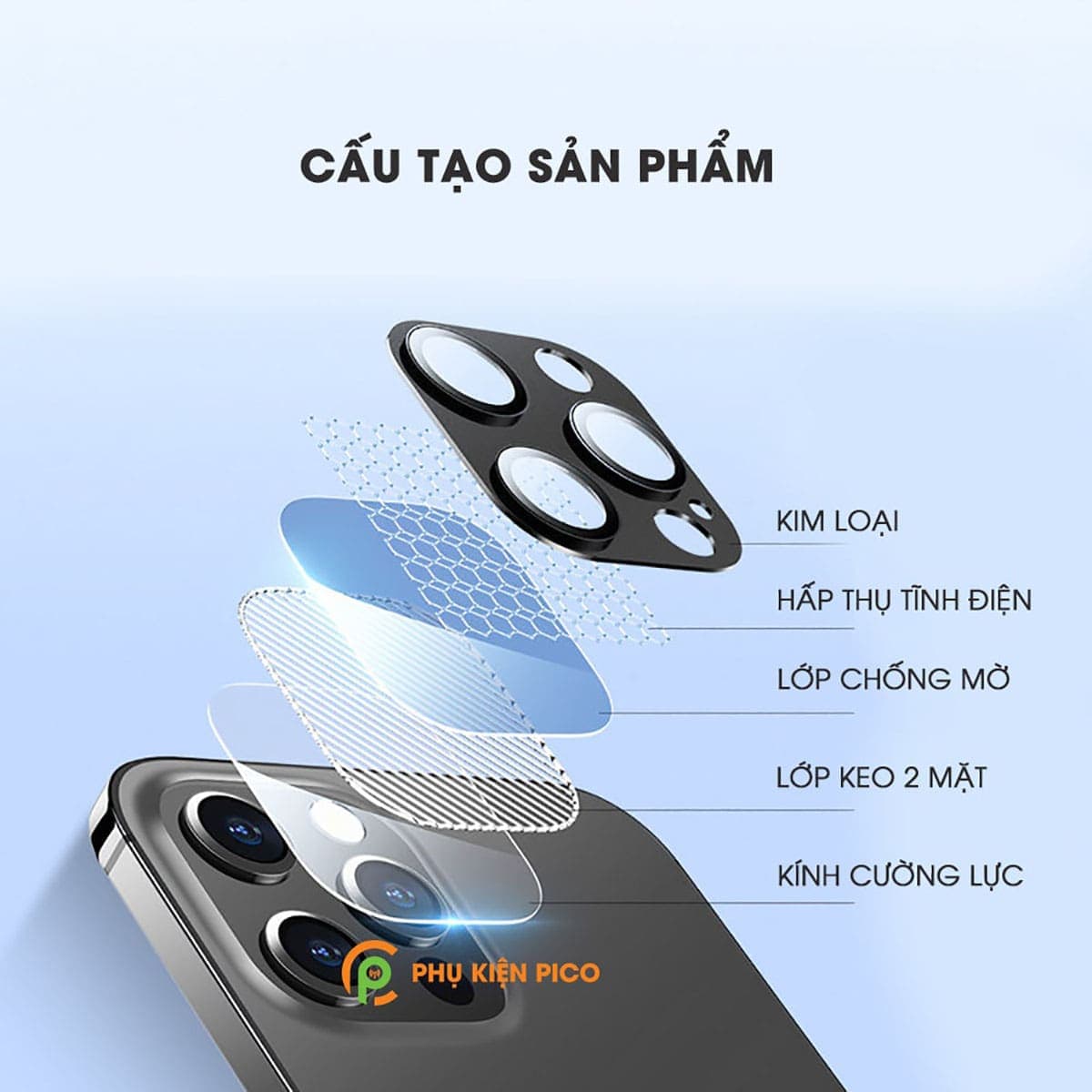 Dán camera Iphone 14 3D cao cấp - Khung nhôm bảo vệ camera Iphone 14 kèm kính cường lực - 5