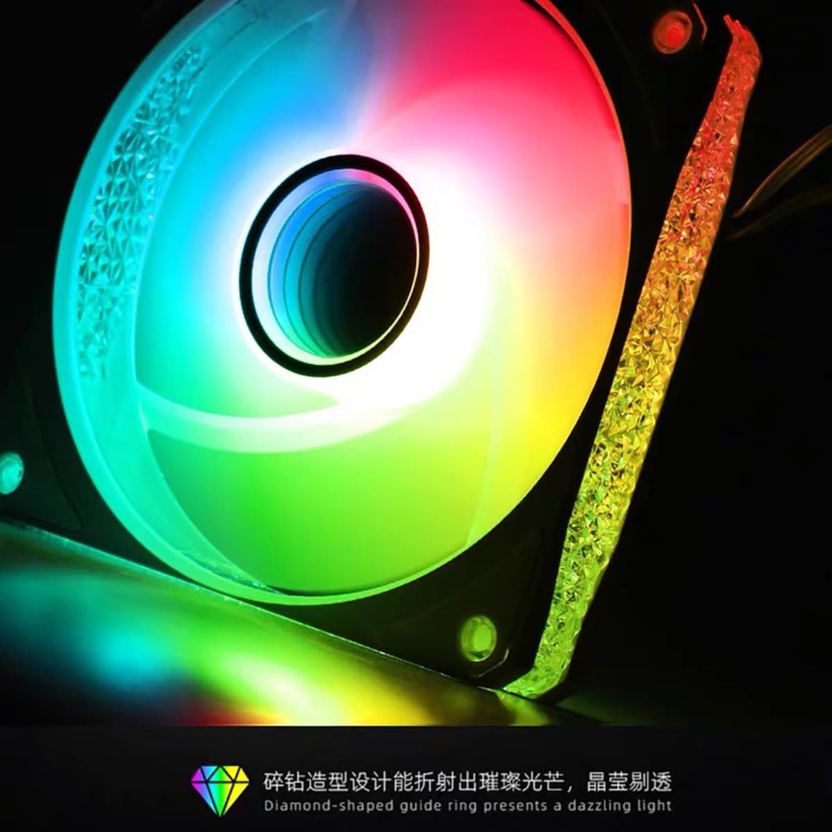 Quạt Fan Case 12cm SPARK 12025 ARGB quạt tản nhiệt PC 12cm sync main Fan Led ARGB máy tính - 6