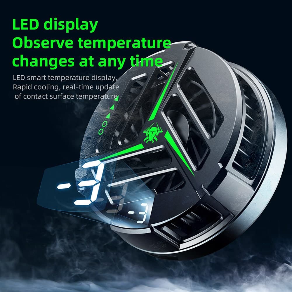 Quạt tản nhiệt điện thoại sò lạnh từ tính X25 Pro màn hình hiển thị nhiệt độ Led RGB - 8