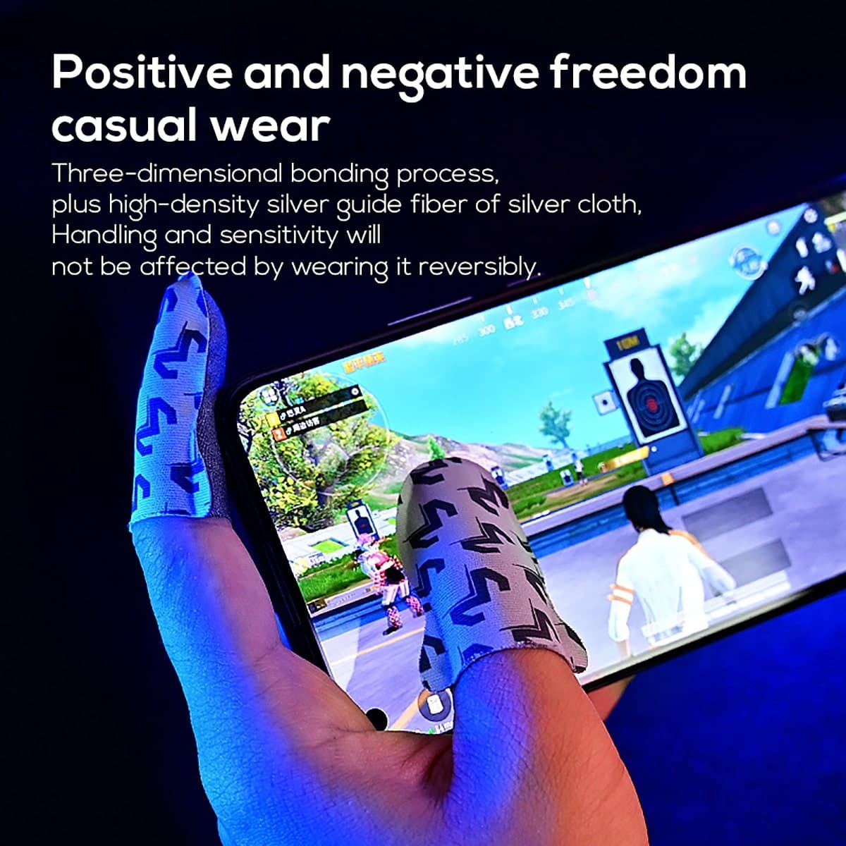 Bao tay chơi game / găng tay chơi game MEMO (2 chiếc) găng tay memo sợi bạc - Bản V2 - 5
