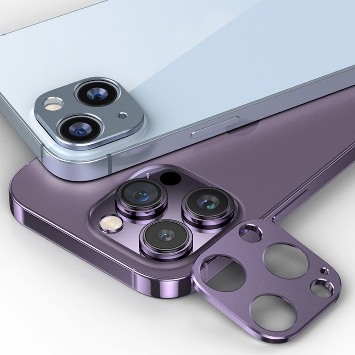 Dán camera Iphone 12 Pro khung kim loại bảo vệ camera chống trầy xước va đập - 3