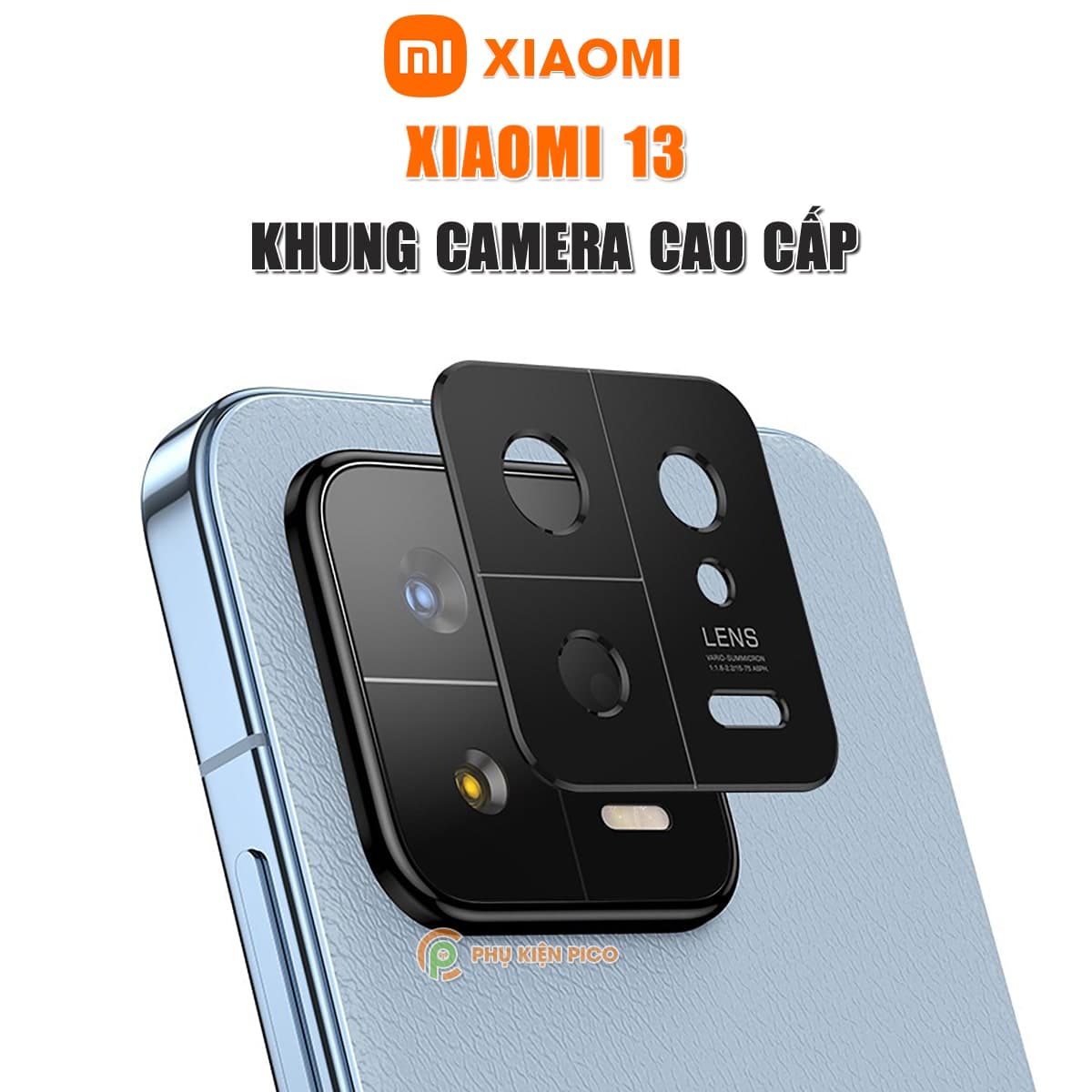 Dán camera Xiaomi 13 Khung kim loại bảo vệ camera chống trầy xước va đập