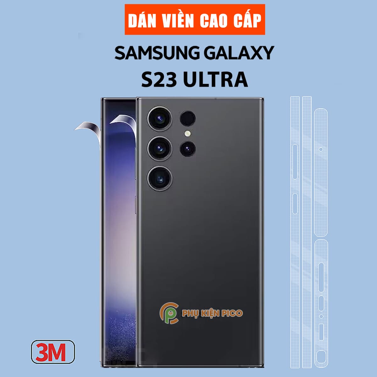 Dán viền Samsung S23 Ultra - Dán bảo vệ khung viền Samsung Galaxy S23 Ultra - 2 Bộ
