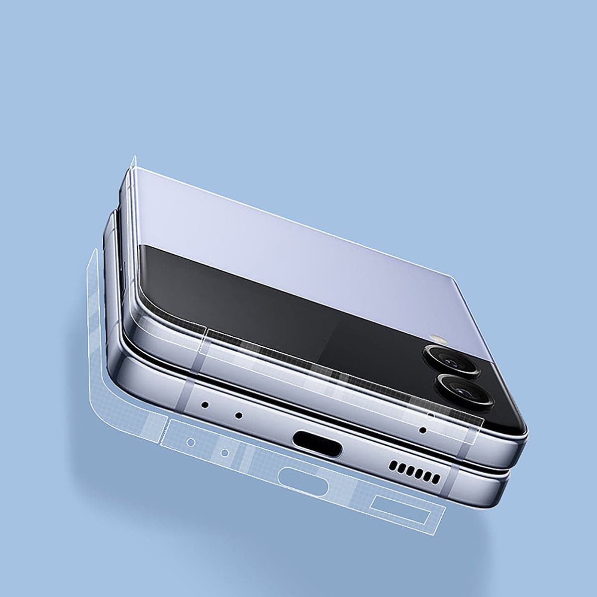 2 Bộ dán viền Samsung Z Flip 3 - Dán bảo vệ khung viền Samsung Galaxy ZFlip 3 - 2 Bộ - 6