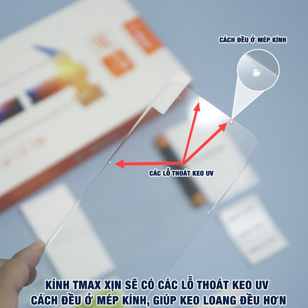 Kính cường lực Oppo Find X6 Pro nhận vân tay màn hình đèn UV cỡ lớn chính hãng T-Max - 6