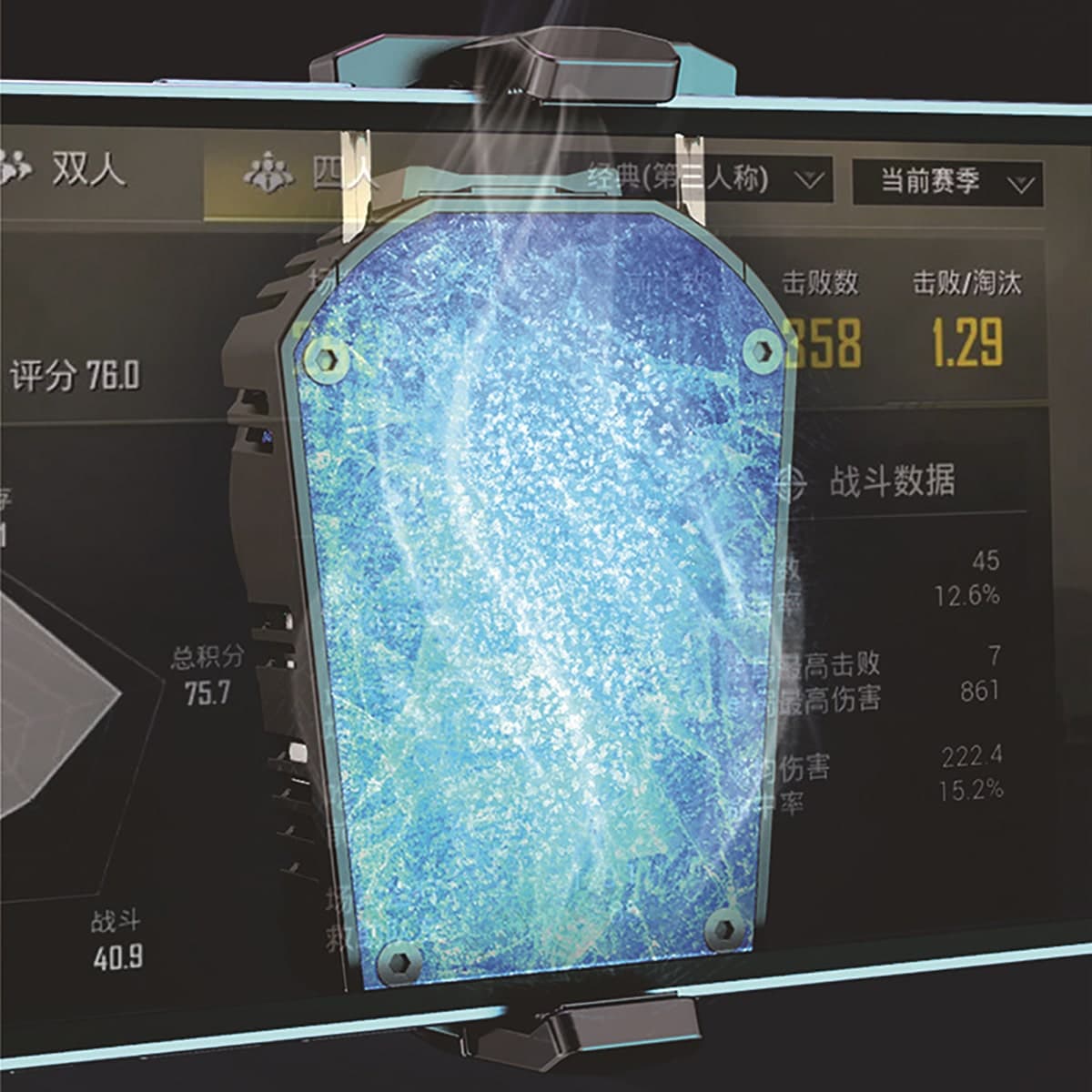 Quạt tản nhiệt điện thoại X3B Quạt sò lạnh thế hệ mới màn hình hiển thị nhiệt độ Led Gaming RGB - 8