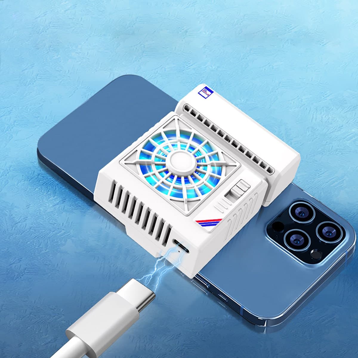 Quạt tản nhiệt điện thoại S5 tốc độ quạt 7500 vòng/ phút 2 chế độ làm lạnh bề mặt tản nhiệt lớn - 4