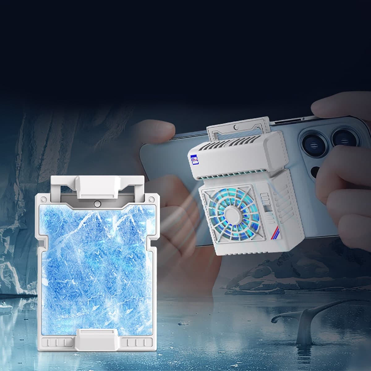 Quạt tản nhiệt điện thoại S5 tốc độ quạt 7500 vòng/ phút 2 chế độ làm lạnh bề mặt tản nhiệt lớn - 3