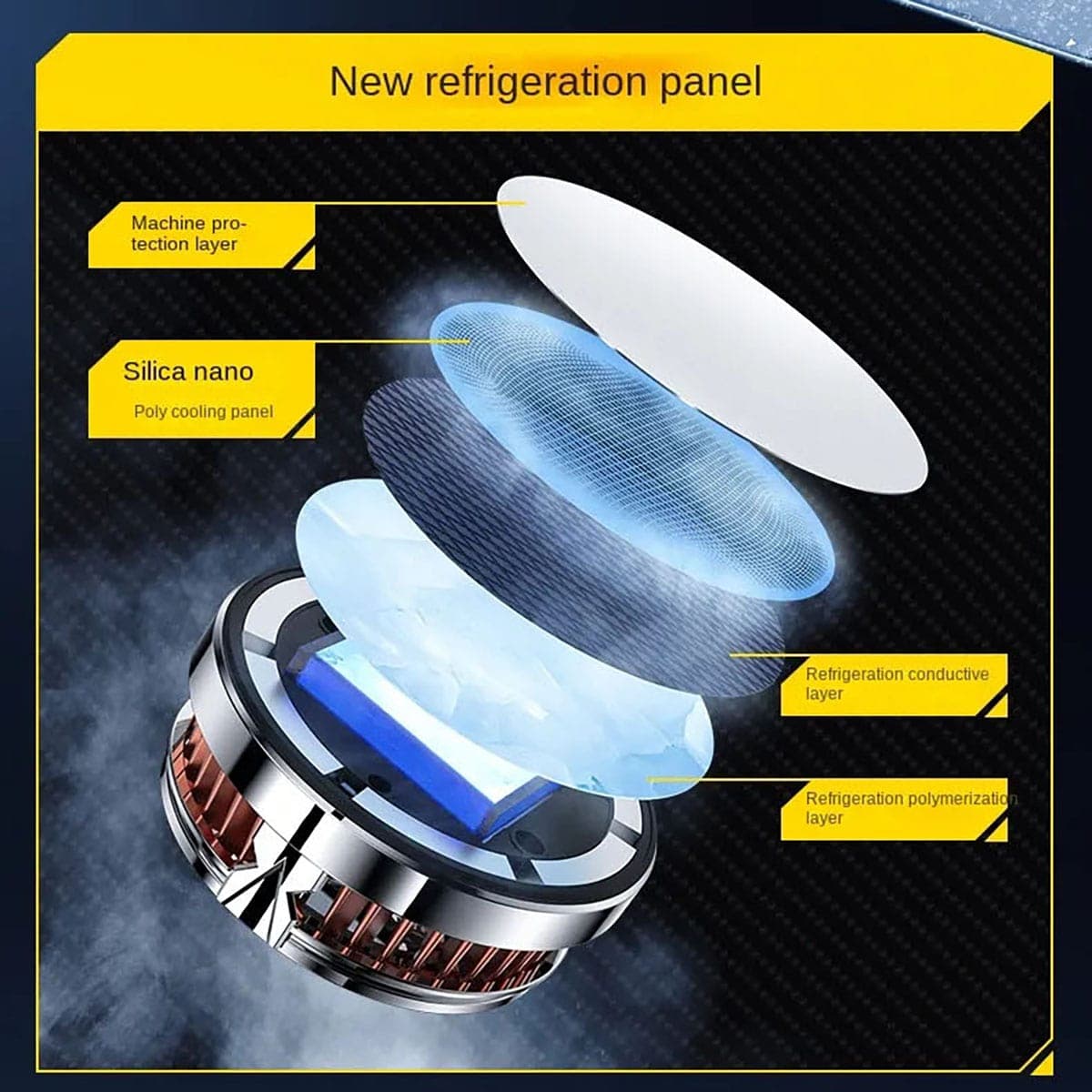 Quạt tản nhiệt điện thoại sò lạnh từ tính X18 có ngàm gắn Livestream Led RGB - 7