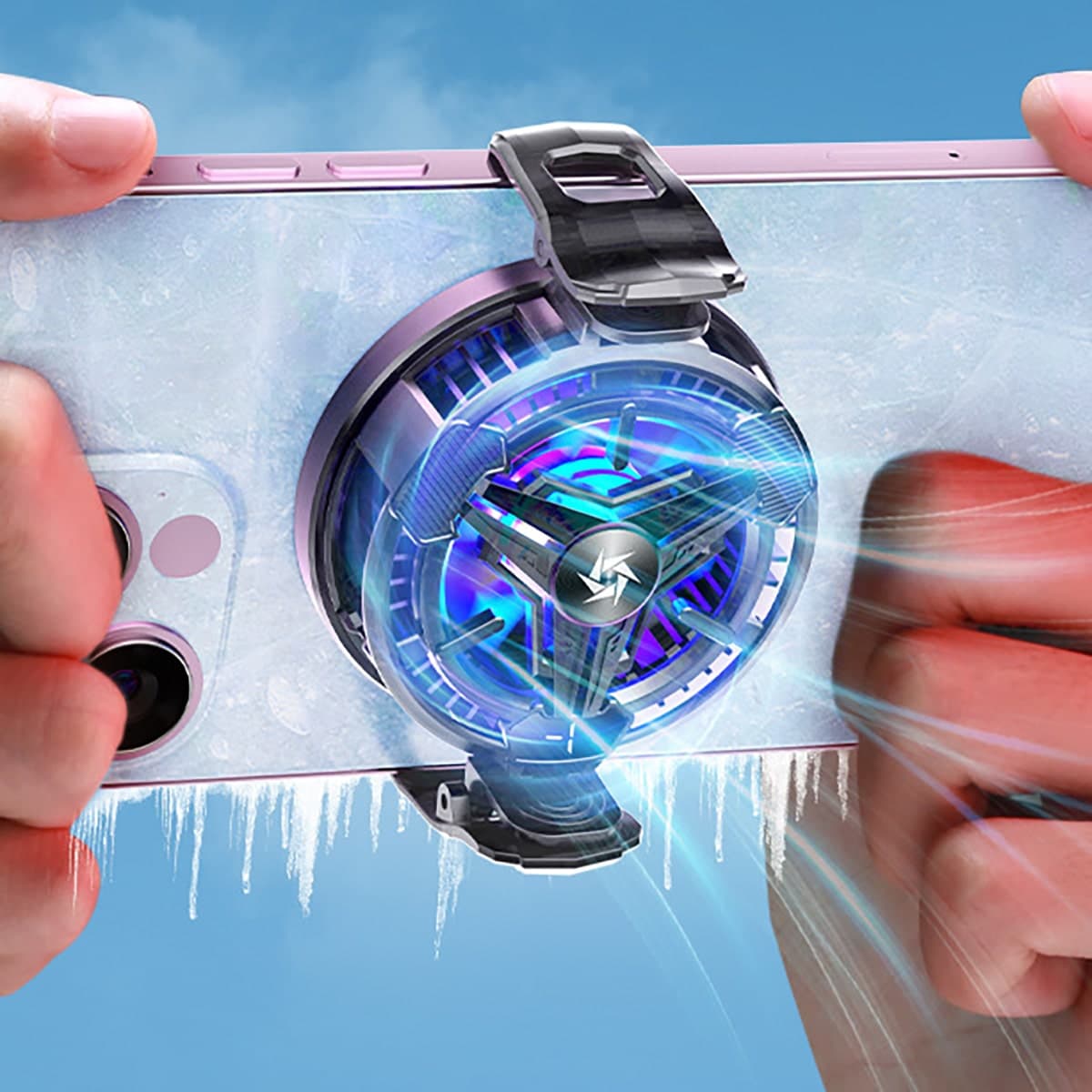 Quạt tản nhiệt điện thoại sò lạnh từ tính SL10 màn hình hiển thị nhiệt độ Led RGB 2023 - 3