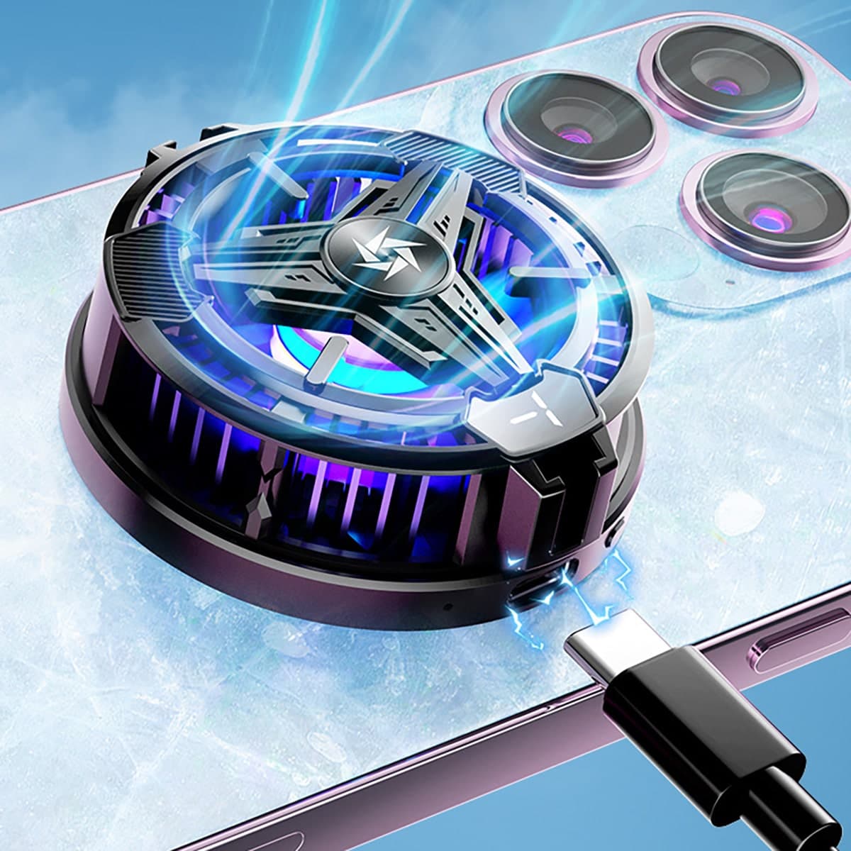 Quạt tản nhiệt điện thoại sò lạnh từ tính SL10 màn hình hiển thị nhiệt độ Led RGB 2023 - 8