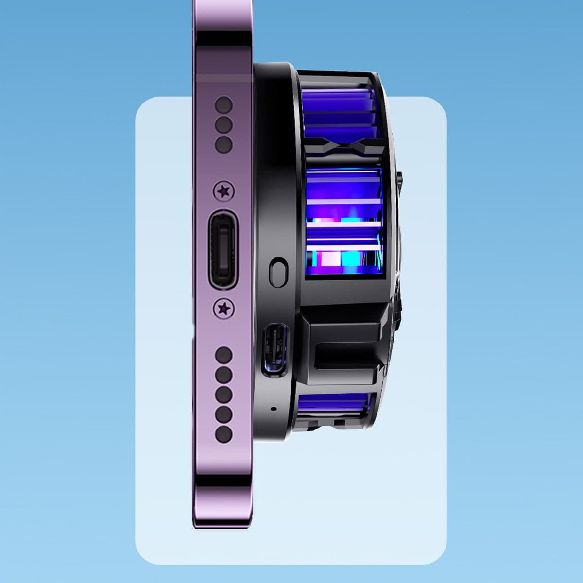 Quạt tản nhiệt điện thoại sò lạnh từ tính SL10 màn hình hiển thị nhiệt độ Led RGB 2023 - 6