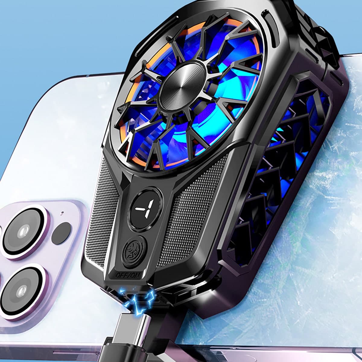 Quạt tản nhiệt điện thoại sò lạnh L09 màn hình hiển thị nhiệt độ led RGB 2023 - 6