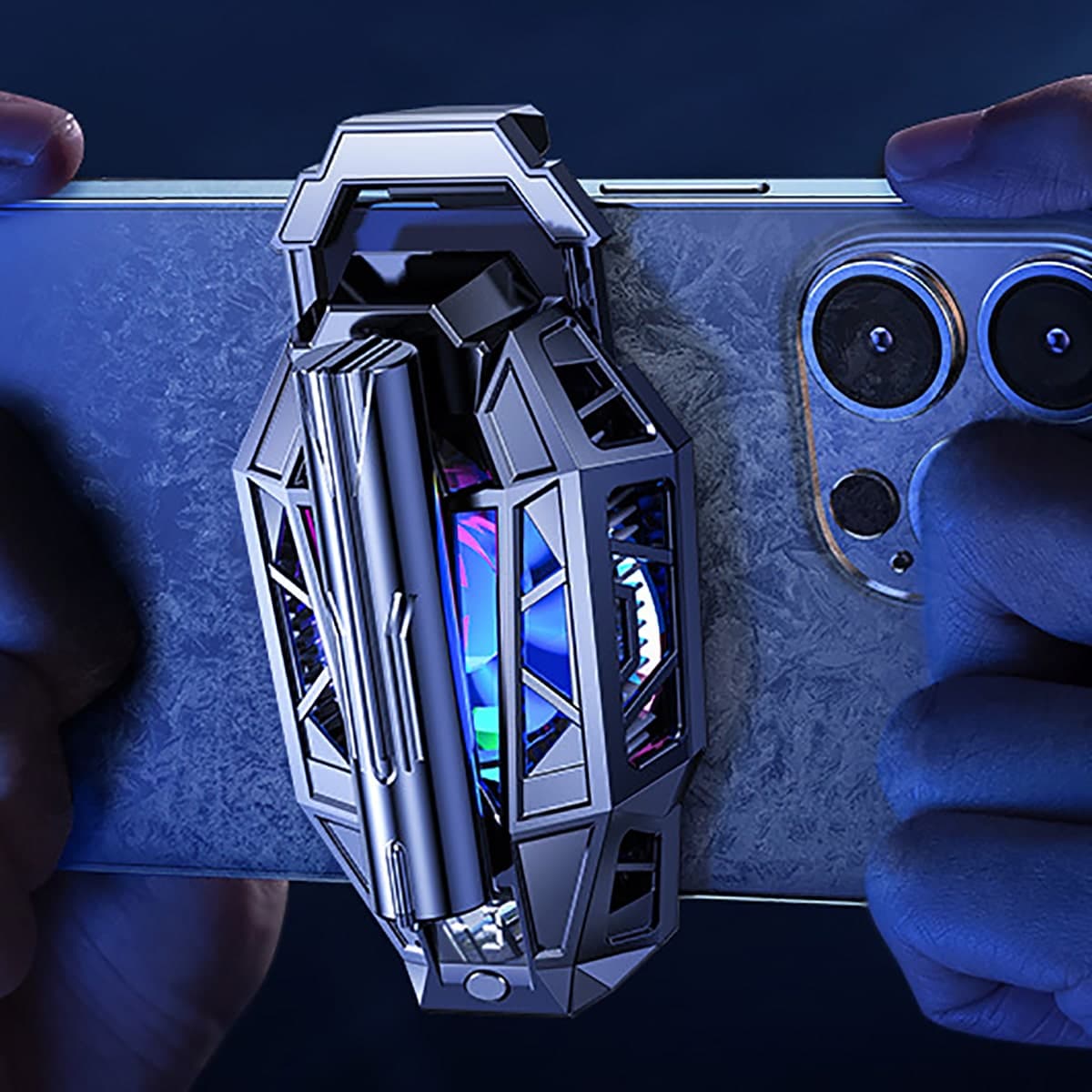 Quạt tản nhiệt điện thoại sò lạnh chạy Pin X19 pin sạc 2000mAh màn hình hiển thị nhiệt độ - 7