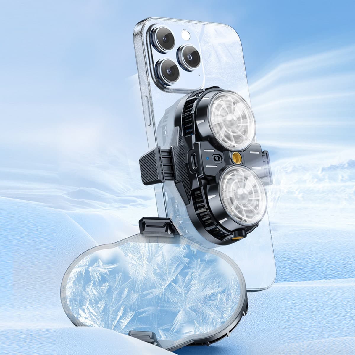 Quạt tản nhiệt điện thoại X53 sò lạnh đôi hỗ trợ livestream - Tản nhiệt điện thoại X53 - 3