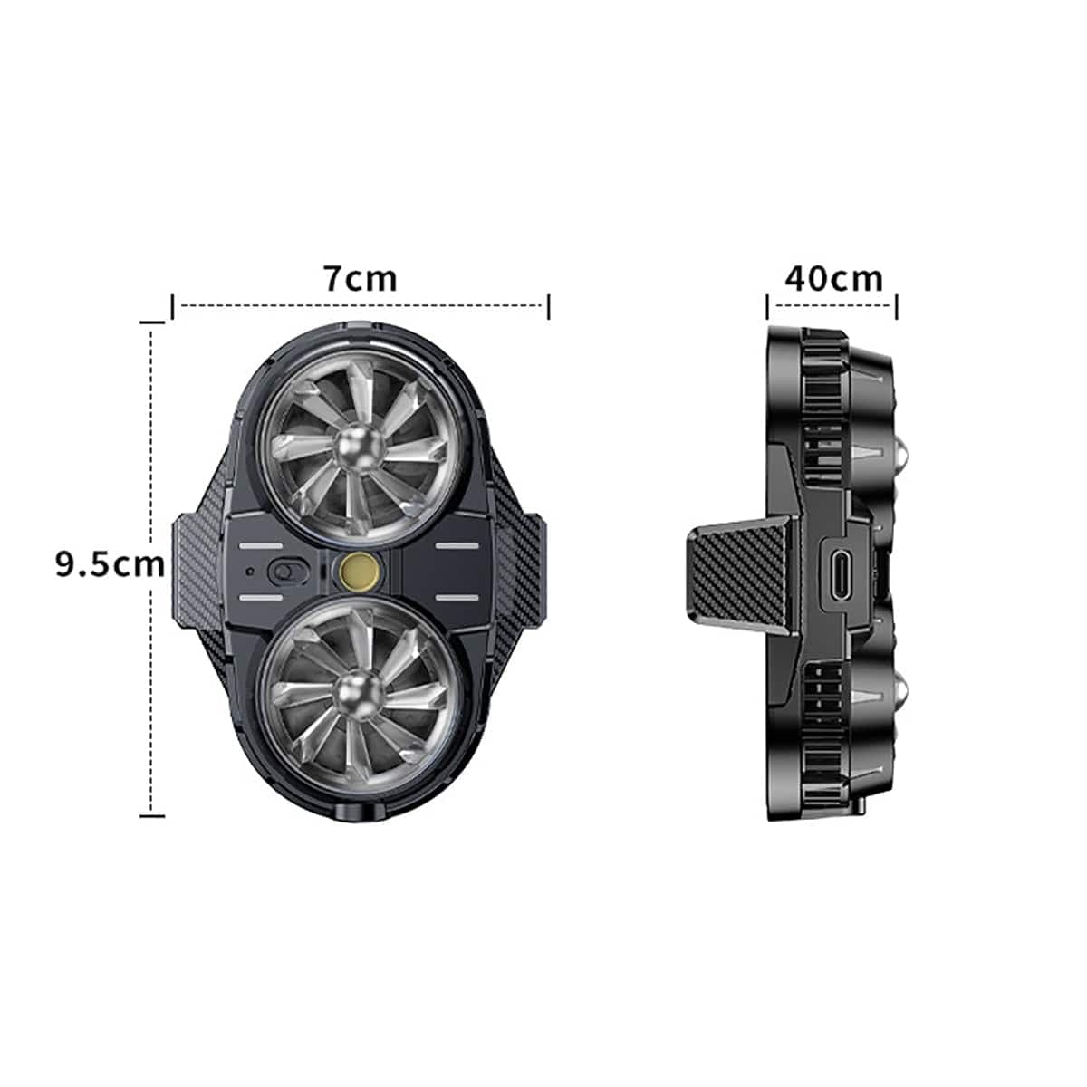 Quạt tản nhiệt điện thoại X53 sò lạnh đôi hỗ trợ livestream - Tản nhiệt điện thoại X53 - 9