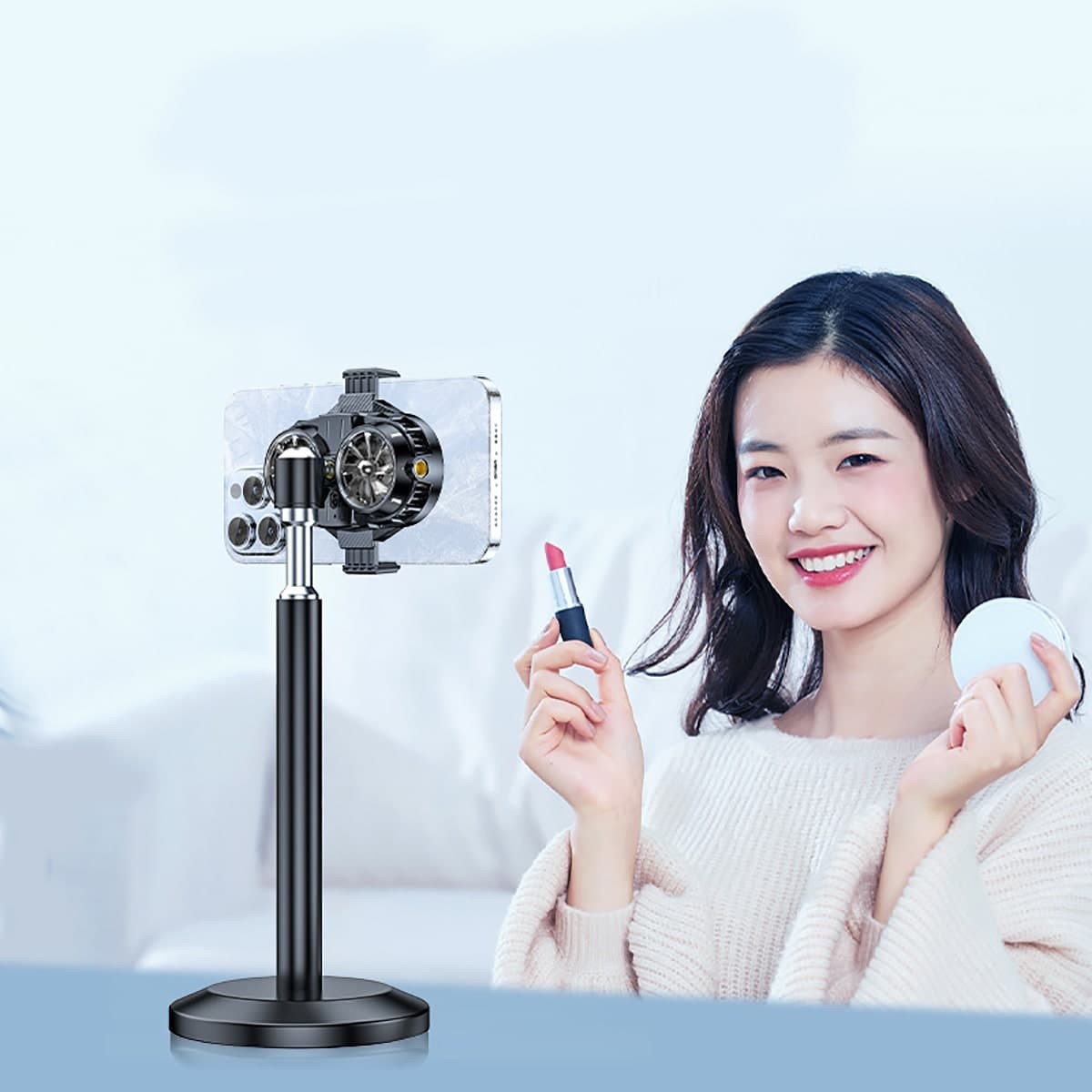 Quạt tản nhiệt điện thoại X53 sò lạnh đôi hỗ trợ livestream - Tản nhiệt điện thoại X53 - 8