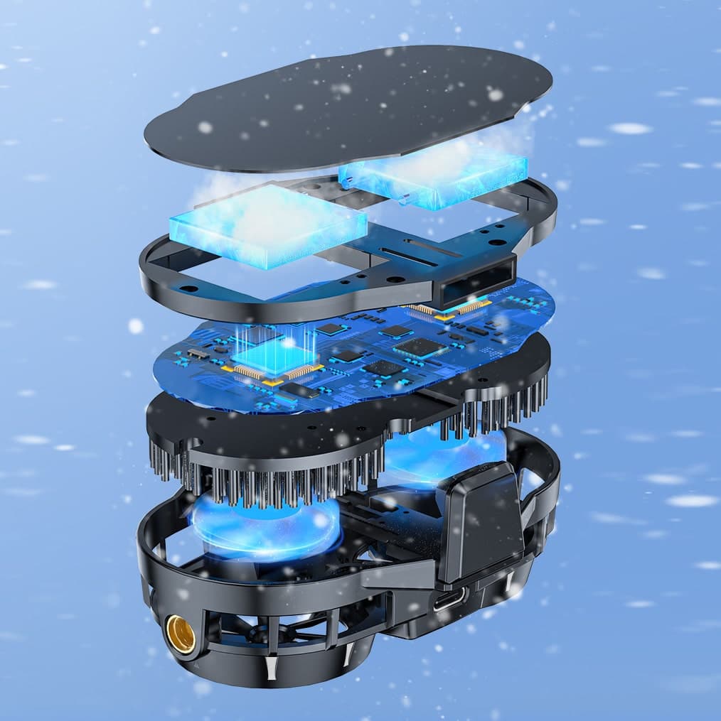 Quạt tản nhiệt điện thoại X53 sò lạnh đôi hỗ trợ livestream - Tản nhiệt điện thoại X53 - 7