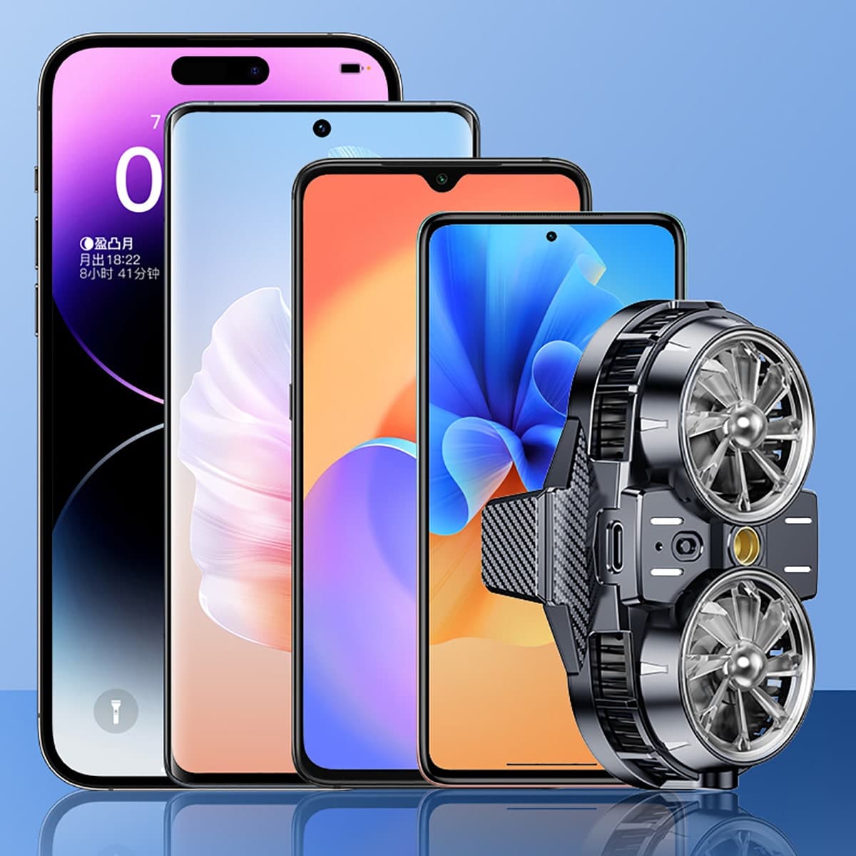 Quạt tản nhiệt điện thoại X53 sò lạnh đôi hỗ trợ livestream - Tản nhiệt điện thoại X53 - 6