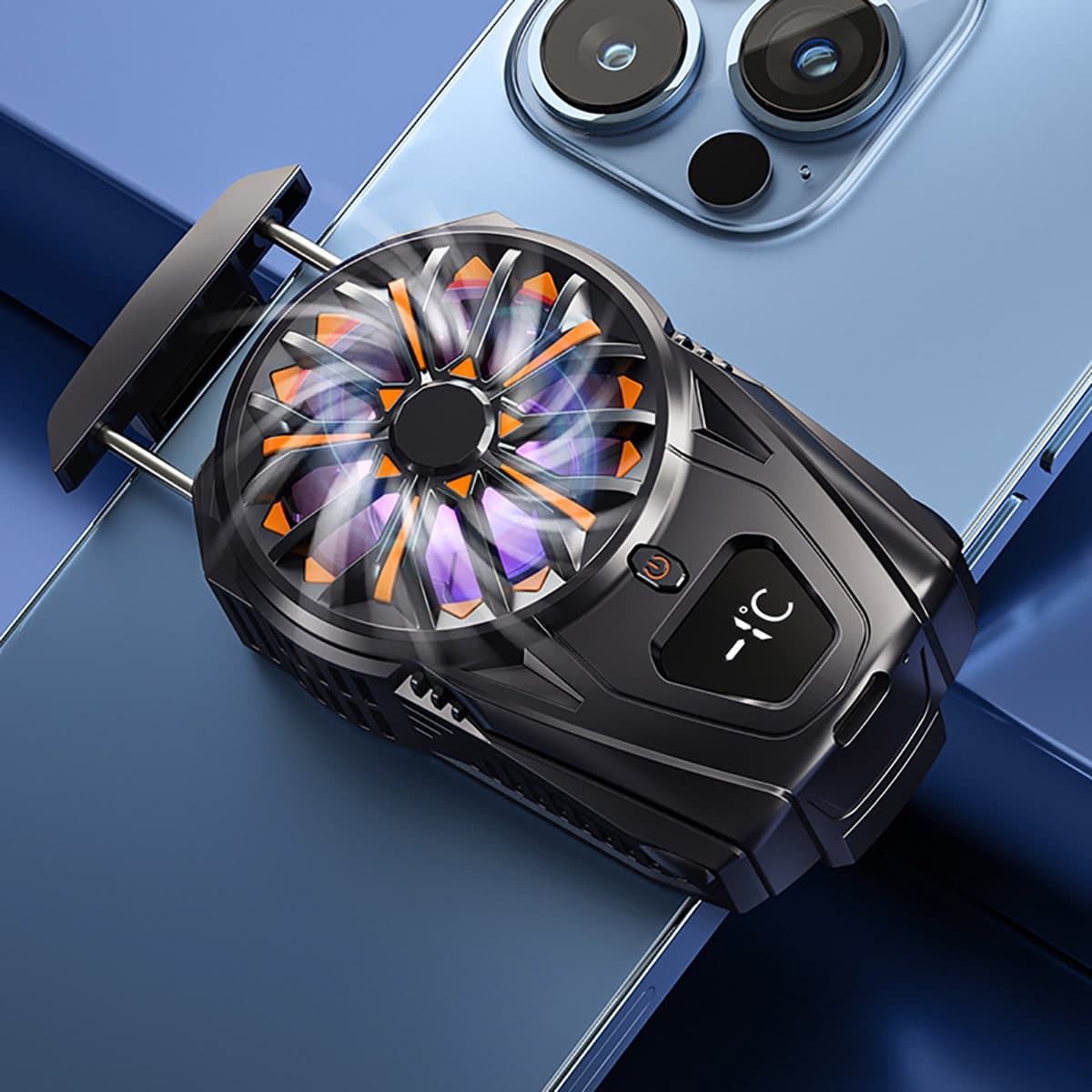 Quạt tản nhiệt điện thoại sò lạnh chạy Pin SL02 pin sạc màn hình hiển thị nhiệt độ - 7