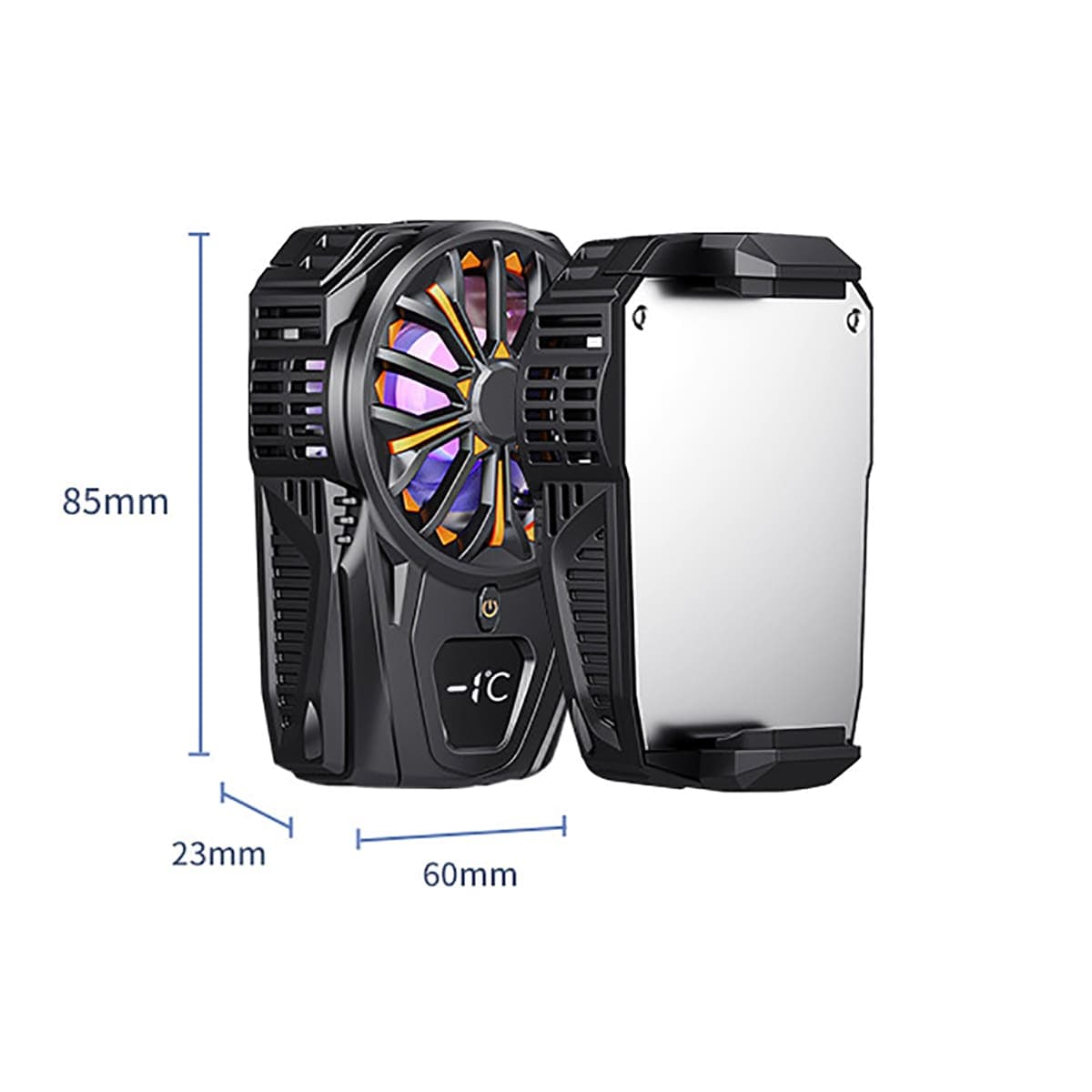 Quạt tản nhiệt điện thoại sò lạnh chạy Pin SL02 pin sạc màn hình hiển thị nhiệt độ - 6