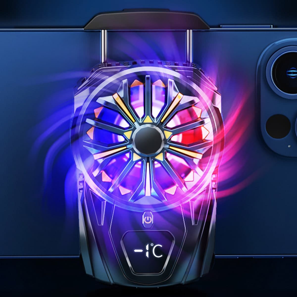 Quạt tản nhiệt điện thoại sò lạnh chạy Pin SL02 pin sạc màn hình hiển thị nhiệt độ - 2