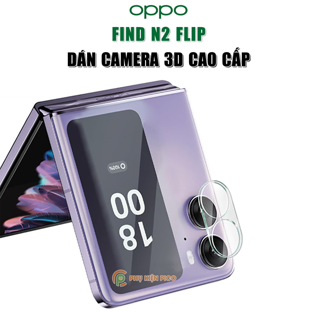 Cường lực camera Oppo Find N2 Flip 3D độ cứng 9H trong suốt